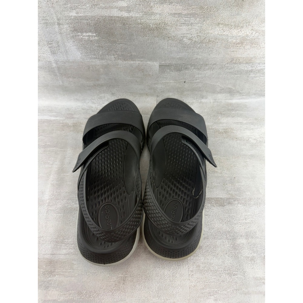 Crocs LiteRide 360 Sandals Women Sz 7 Black Grey Comfort Strappy 206711 - Picture 6 of 11